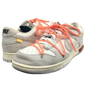 【値下げ】OFF WHITE OFFWHITE OFF-WHITE × NIKE 21AW Nike Dunk Low 1 OF 50 19 ダンクロー スニーカー グレー×オレンジ サイズ：US10／28cm (吉祥寺店)｜kindal