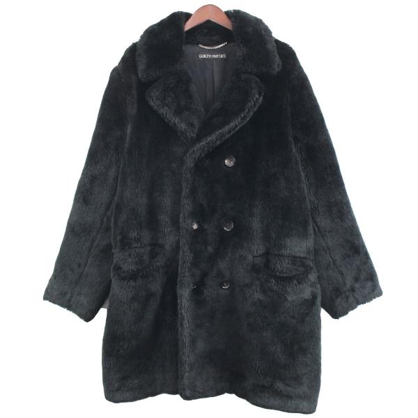 【値下げ】WACKO MARIA FUR DOUBLE BREASTED COAT ファー ダブル ...