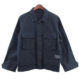 【値下げ】UNIFORM　EXPERIMENT 18SS HEM CUT OFF 4 POCKET BLOUSON カットオフ ジャケット ネイビー サイズ：1 (吉祥寺店)｜kindal