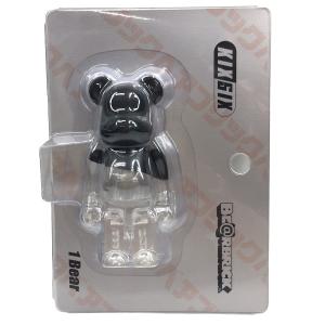 キックスシックス KIXSIX 2個セット BE@RBRICK KIXSIX 100％ ベアブリック ブラック×クリア｜kindal