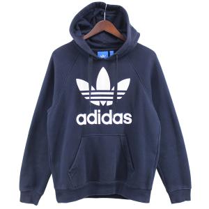 アディダス adidas ORIGINALS3FOILHOODIE トレフォイルプルオーバーパーカ ネイビー サイズ：S｜kindal