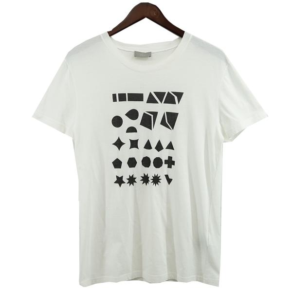 ディオールオム Dior Homme 07SS エディ期 グラフィック Tシャツ ホワイト サイズ：...