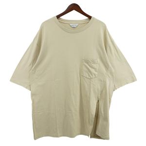 アンユーズド UNUSED Silt pocket T-Shirt スリット オーバーサイズ ポケット Tシャツ ベージュ調 サイズ：2｜kindal