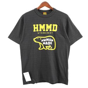 ヒューマンメイド HUMAN MADE 21SS HMMD STRMCWBY ロゴ  ハート Tシャツ ブランド表記ブラック (実物ブラックグレー調)｜kindal