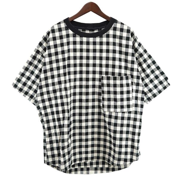【値下げ】rdv o globe チェック チェッカープルオーバー シャツ ポケット Tシャツ ネイ...