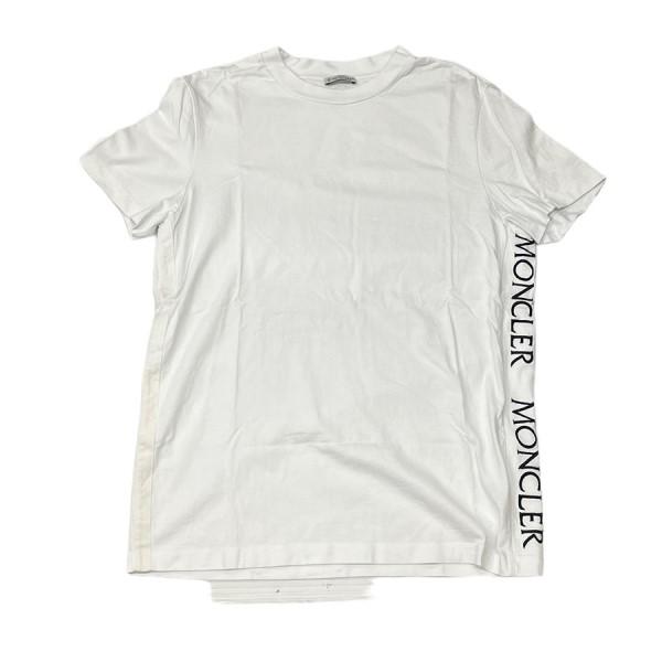 モンクレール MONCLER MAGLIA T-SHIRT サイドロゴ刺繍Tシャツ ホワイト サイズ...