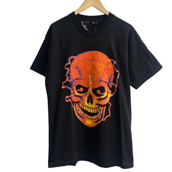 ヴィーローン VLONE Flame Skull Tee フレームスカルTシャツ ブラック サイズ：...