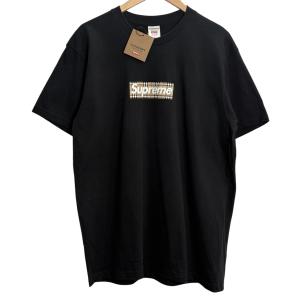 【値下げ】Supreme×BURBERRY 22SS／ Box Logo Tee バーバリー ボックスロゴTシャツ ブラック サイズ：M (学芸大学店)