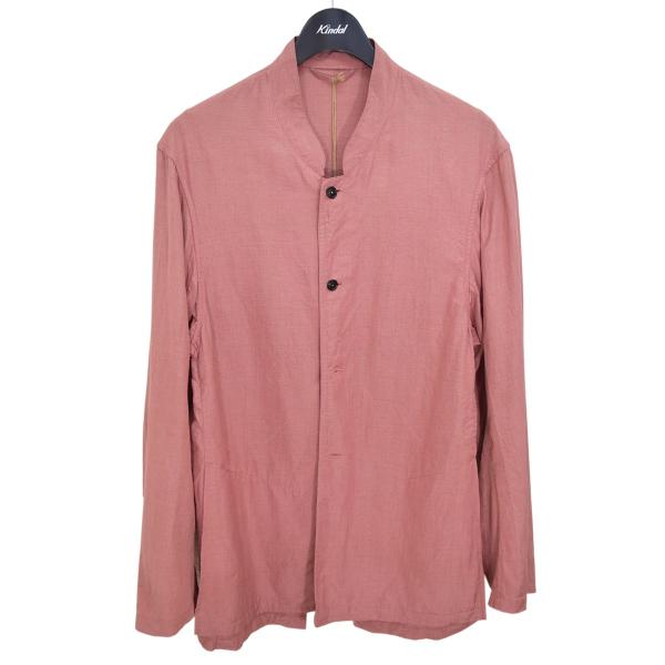 マーティーアンドサンズ MAATEE＆SONS Stand Collar Jacket シルクリネン...