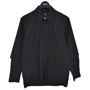 グランドワイ GROUND Y レイヤードシャツ GW-B02-001 ブラック サイズ：1
