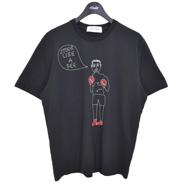 ジミ ルース JIMI ROOS JR MAN T-SHIRT 刺繍 Tシャツ ブラック サイズ：L
