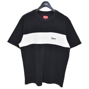 シュプリーム SUPREME Chest Stripe Terry Top パイルTシャツ 2018SS ブラック×ホワイト サイズ：M｜kindal