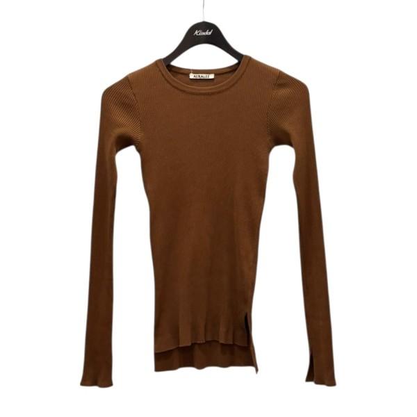オーラリー AURALEE GIZA HIGH GAUGE RIB KNIT PULLOVER A2...