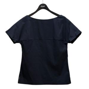 プラダ PRADA ボートネックブラウス 240457 ネイビー サイズ：38