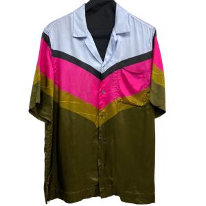 ドリスヴァンノッテン DRIES VAN NOTEN 22SS レーヨン開襟デザインシャツ マルチカラー サイズ：46｜kindal