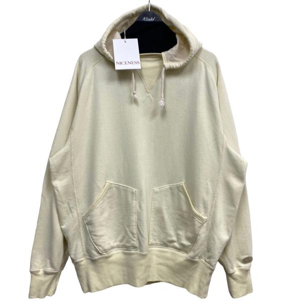 【値下げ】NICENESS 24SS CORGAN／シルクスウェットフーディ 加工スポーツスウェット...