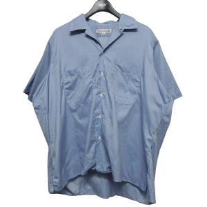 INDIVIDUALIZED SHIRTS 胸ポケットオープンカラーワイドシャツ ブルー サイズ：M (池袋店) 220408｜kindal