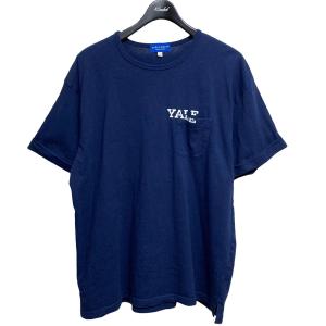 YALE×J．PRESS 胸ポケットロゴプリントTシャツ ネイビー サイズ：L (池袋店) 220612｜kindal