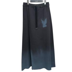 エムエーエスユー MASU 24AW SWEAT LONG SKIRT ハンドペイントスウェットロングスカート MPFW-PT1124 ブラック（墨黒