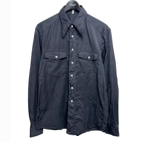 サンフラワー SUNFLOWER WAYNE SHIRT デザインカラーシャツ ブラック(グレーに近...