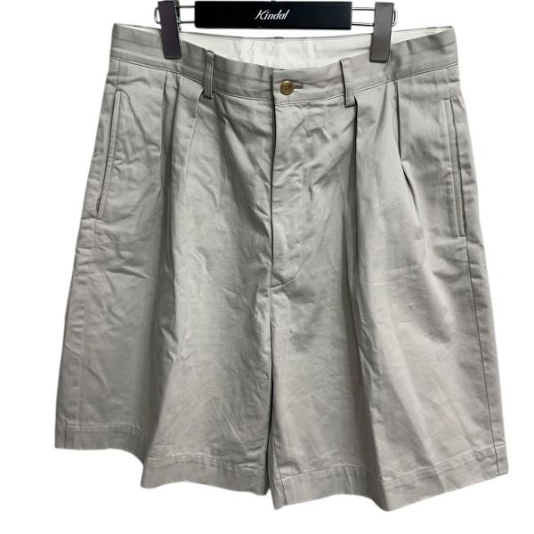 アプレッセ A．PRESSE Two Tuck Chino Shorts ECRU ツータックチノシ...