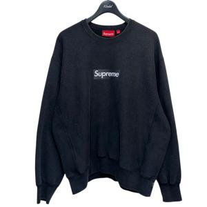 シュプリーム Supreme 25SS Washed Box Logo Crewneck ウォッシュドボックスロゴクルーネックスウェットシャツ ブラッ