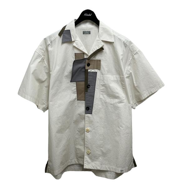 カラービーコン kolor／BEACON 22SSタイプライターコーティングシャツ オフホワイト サ...