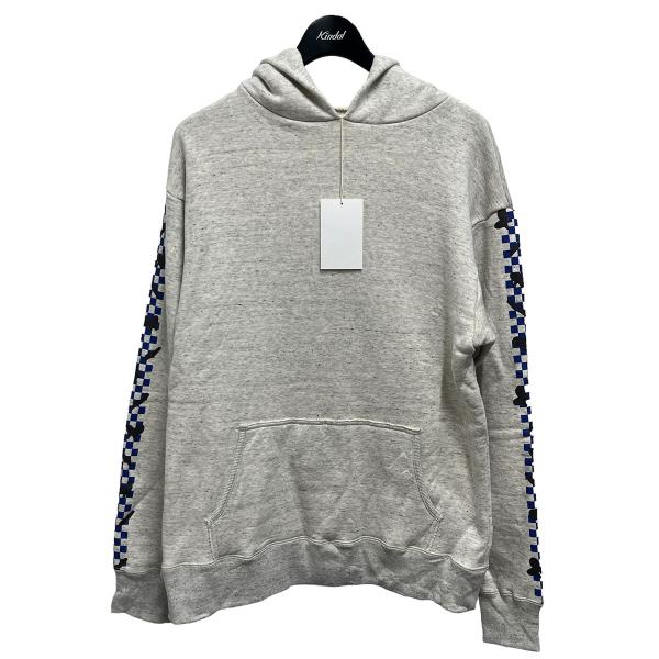 ダル Dhal French Terry Checker Flower Hooded Parka グ...