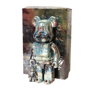 【値下げ】MEDICOM TOY BE@RBRICK PUSHEAD #5 100％ ＆ 400％ ベアブリック シルバー サイズ：100％＆400％ (青山店)｜kindal