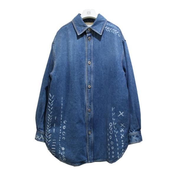 【値下げ】LOEWE 21AW Printed Oversize Denimshirt Jacket...