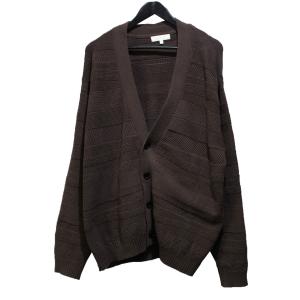 【値下げ】mfpen Vネックコットンニットカーディガン House Cardigan ハウスカーディガン ブラウン サイズ：M (青山店)｜kindal