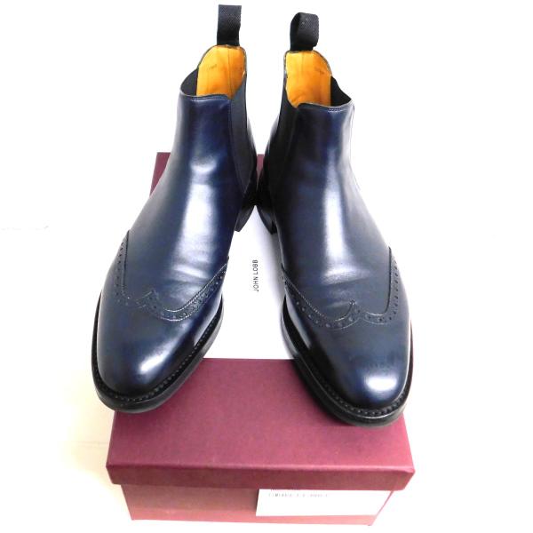 ジョンロブ JOHN LOBB 2021AW CARNE サイドゴアブーツ ネイビー サイズ：7E