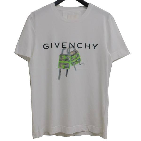 ジバンシィ GIVENCHY ブランドロゴ 4Gロック スリムフィットTシャツ ホワイト サイズ：S