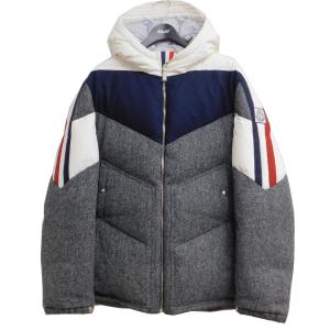 モンクレール　ガム　ブルー MONCLER GAMME BLEU トリコロールライン切替ダウンジャケ...