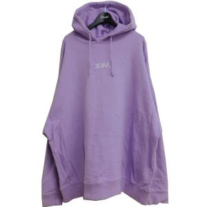 エックスガール X-girl EMBROIDERED MILLS LOGO SWEAT HOODIE オーバーサイズパーカー パープル サイズ：2