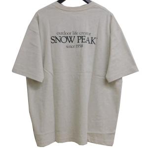 スノーピーク snow peak バックロゴTシャツ ライトグレー サイズ：L｜kindal