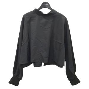 【値下げ】Andrra バックリボンスタンドカラーシャツ ブラック サイズ：2 (EC)｜kindal