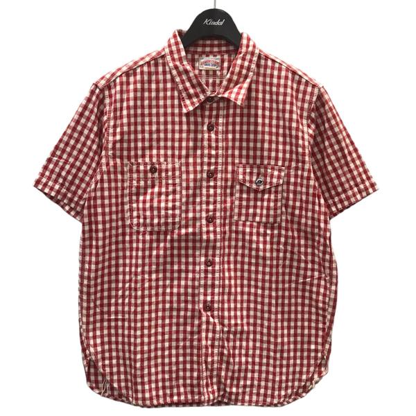 ジョーマッコイ ギンガムチェック柄半袖シャツ 8HOUR UNION GINGHAM CHECK S...