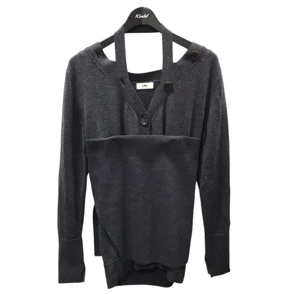 【値下げ】Uhr 24AW カーディガン ビスチェセット Layered Knit レイヤードニット...