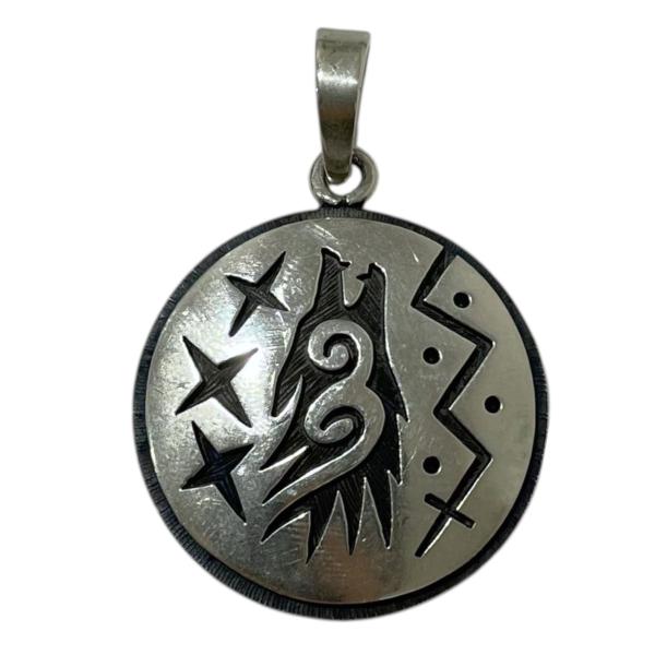 ルーベン ソフキー Ruben Saufkie コヨーテモチーフオーバーレイ ペンダントトップ ホピ...