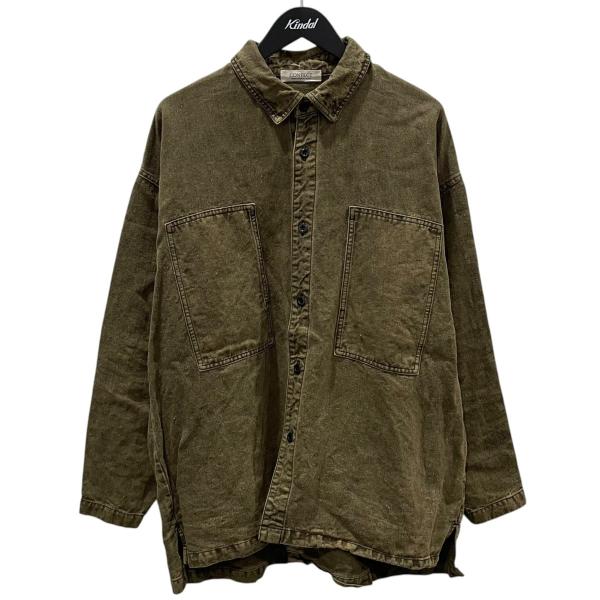 コンフェクト ネストローブ CONFECT（nest Robe） 25SS 加工リネンシャツ Ink...