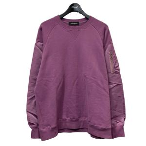 【値下げ】PHENOMENON 22AW「MA-1 Sleeve Crewneck Sweat Shirt」ドッキングスウェット パープル サイズ：XL (EC)｜kindal