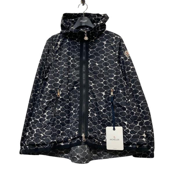 【値下げ】MONCLER 「ROMBOU GIUBBOTTO」総柄ナイロンパーカー ブラック×ホワイ...