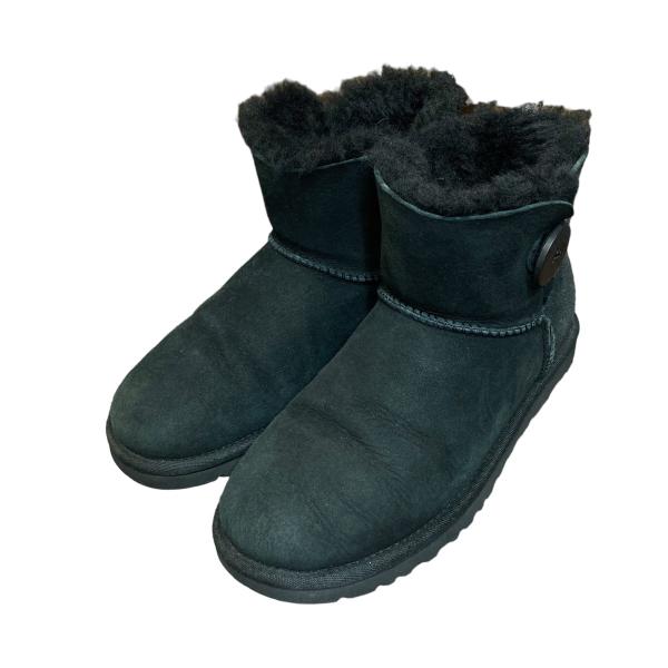 【値下げ】UGG S／N 3352 ミニベイリーボタンムートンブーツ ブラック サイズ：23ｃｍ (...