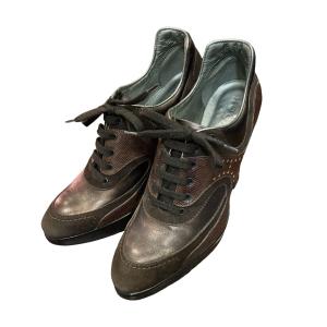 ホーガン HOGAN Sneaker Tacco 90 Oxford Heels ヒールスニーカー ブラウン サイズ：37 1/2｜kindal