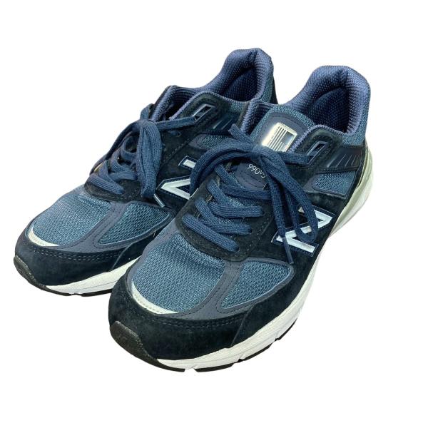 【値下げ】NEW BALANCE M990NV5 スニーカー ネイビー サイズ：26．0ｃｍ (EC...