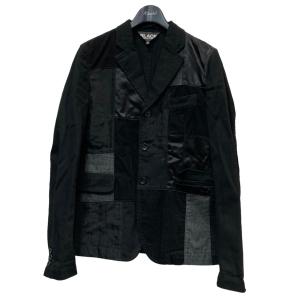 ブラック　コムデギャルソン BLACK　COMME　des　GARCONS パッチワークジャケット ブラック サイズ：S｜kindal