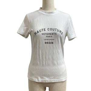 ヴェトモン VETEMENTS 22AW「HAUTE COUTURE」プリントTシャツ ホワイト サイズ：XS｜kindal