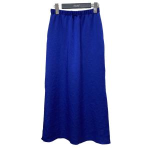 ロクビューティアンドユース 6(ROKU) BEAUTY＆YOUTH サテンロングスカート 8624-299-0132 ブルー サイズ：36
