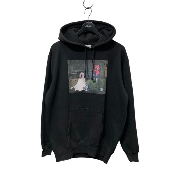 【値下げ】uniform experiment プリントパーカー UE-240062 ブラック サイ...